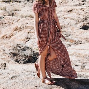 Joeli Short Sleeve Bardot Wrap Maxi Dress